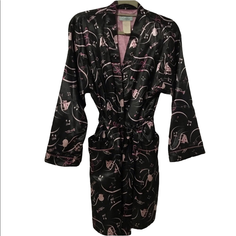 SATIN MUSICAL THEMED ROBE
